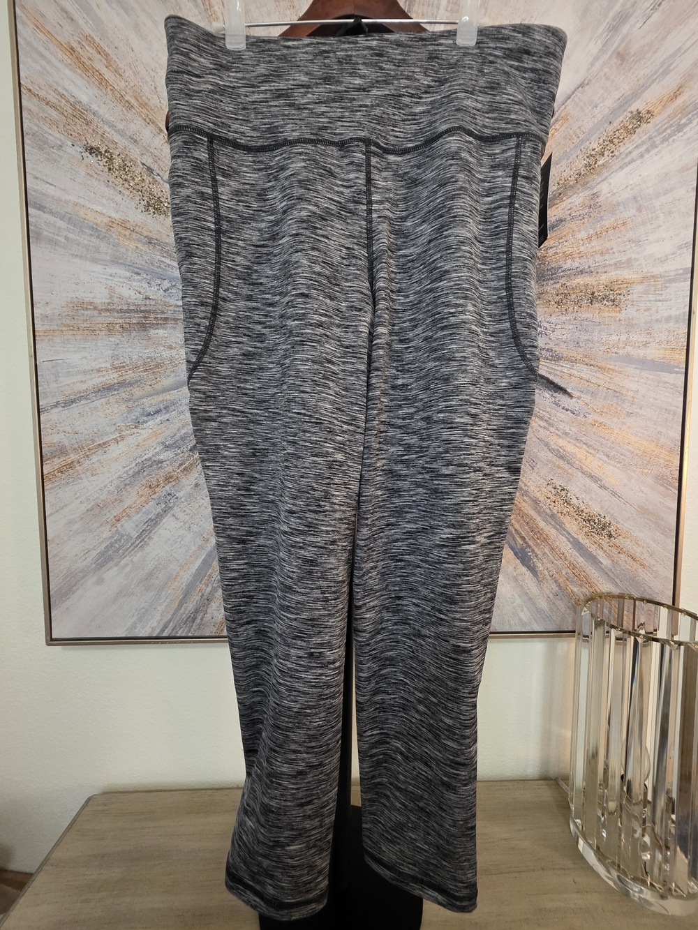 Women’s Gray Space-Dye Pull-On Lounge Pants Large